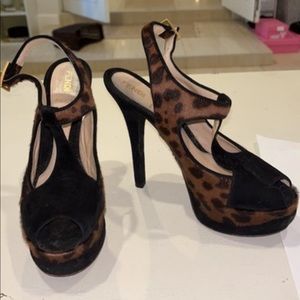 Fendi pony hair heels